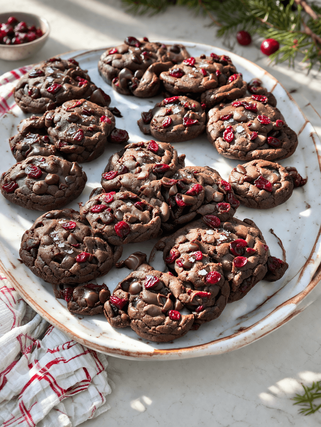 Homemade Chocolate Cranberry Cookies