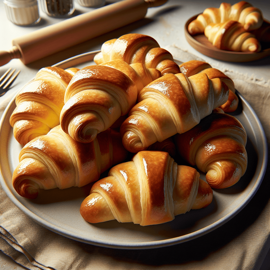 Homemade Crescent Rolls — 7 per Plate