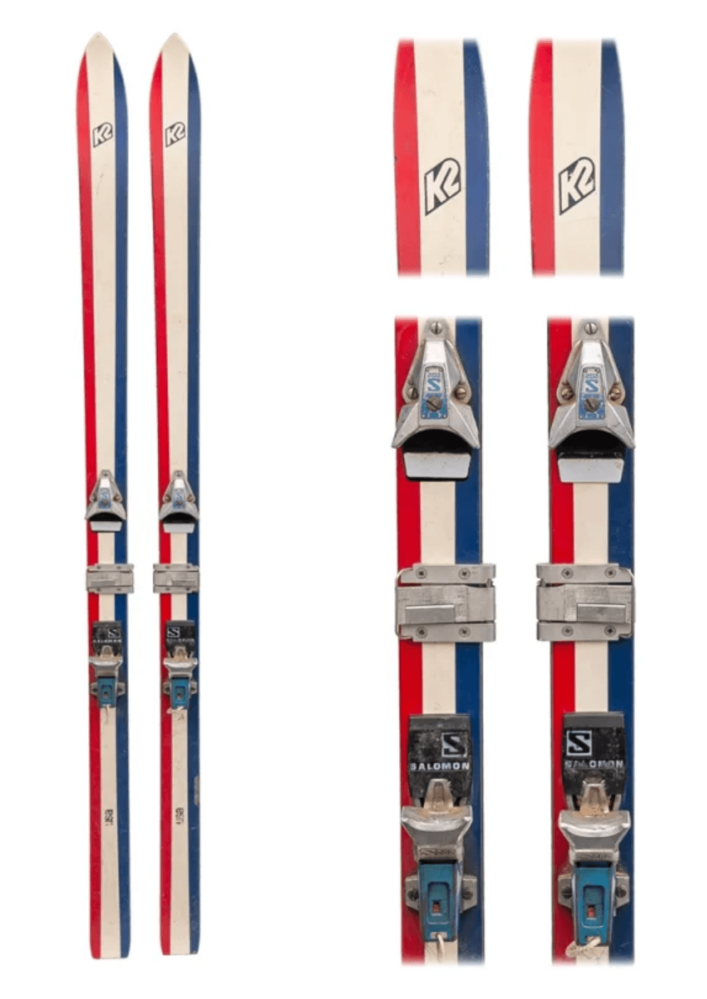 Vintage K2 Two 28 USA Skis with Salomon Bindings