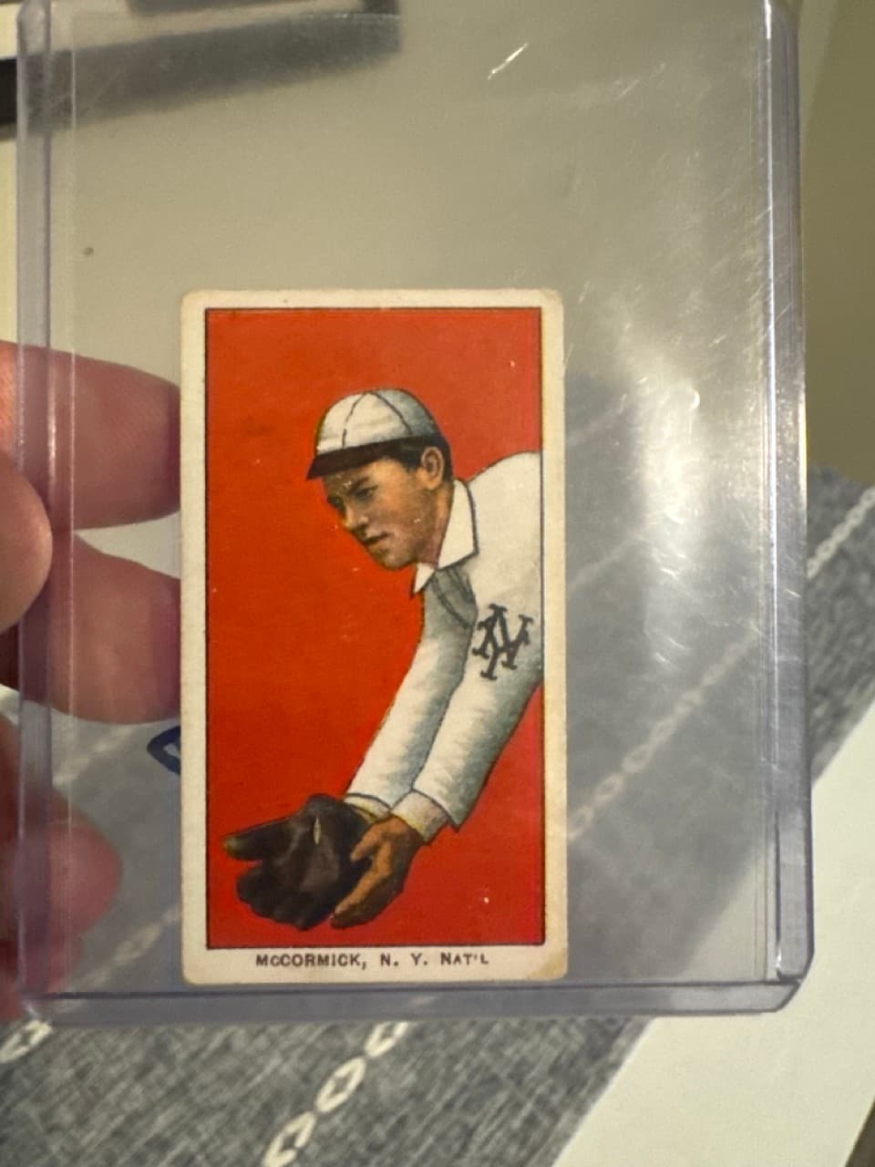 Vintage Baseball Card - T206 McCormick NY Giants Red Background Sweet Caporal